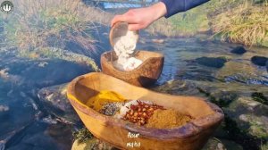 Simple CHICKEN and POTATOES recipe with a huge amount of CHEESE (ASMR, RELAXING SOUNDS,CAMPING)