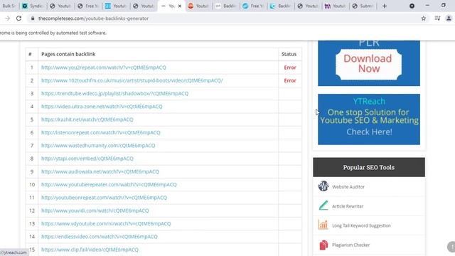 Youtube Backlink Generator Free Tools | Ad Technology Bd