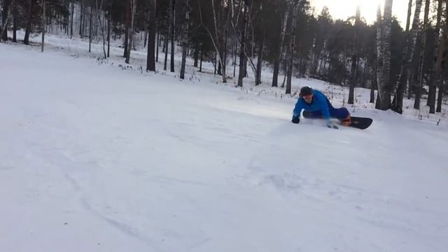 Фанкарвинг на мягком сноуборде фронт и бэк slowmotion смотреть онлайн