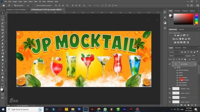 Mocktail Banner Design | Its PS-Design | Free PSD File | Photoshop Tutorial смотреть онлайн