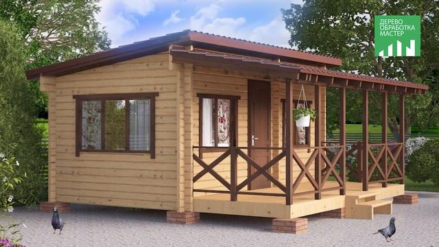 Деревянный дом из сухого бруса / ДеревоОбработкаМастер / 26 кв.м.