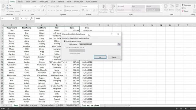 Excel Pivot Table: How To Change Data Source смотреть онлайн