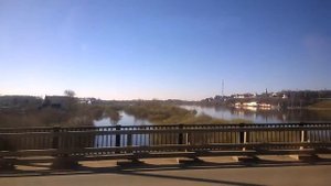 Город Киров из окна автобуса 21 автобусный маршрут 27 апреля 2016 года Макарьевская дамба   Улица Л