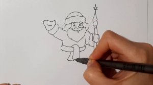 Как просто нарисовать Деда Мороза