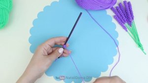 Без крючка и спиц ЛЕГКО! Удивительные Цветы ЛАВАНДЫ из Пряжи ? Easy Lavender Flower Making Idea -DI