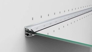 Профиль зажимной алюминиевый для цельностеклянных козырьков