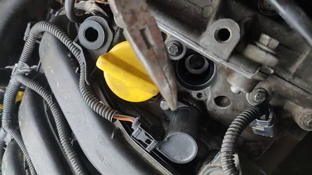 Рено Меган 3 треск при первом запуске. Клапан фазарегулятора. смотреть онлайн