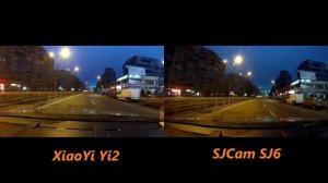 SJCam SJ6 Legend versus XiaoYi Yi2 Lowlight DashCam Test