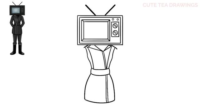 How To Draw TV Woman - Skibidi Toilet | Easy Step By Step Drawing Tutorial смотреть онлайн