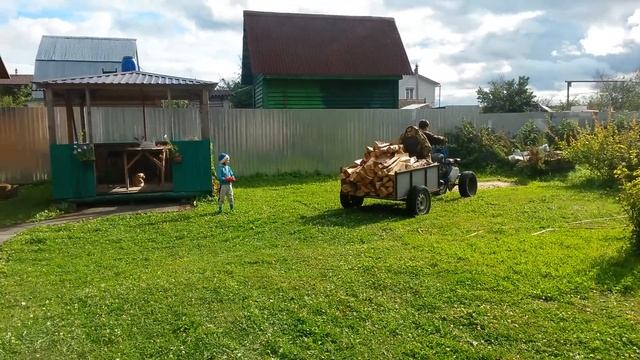 Телега для мотокультиватора КРОТ смотреть онлайн