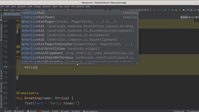 TabLayout in jetpack compose/jetpack compose tab layout in android studio||Solution code Android