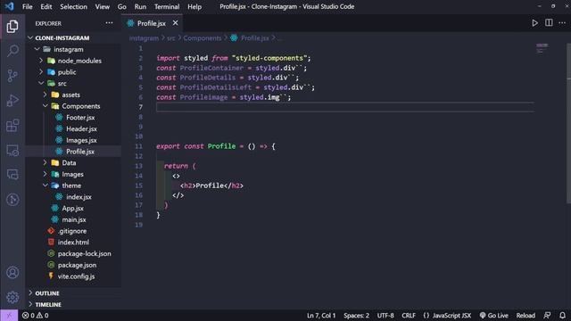 Clone instagram. Criando a área de perfil com Styled-Components , e React js смотреть онлайн