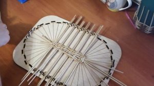 Тестируем овальный станок. Плетем овальное дно. Станок для плетения овального дна