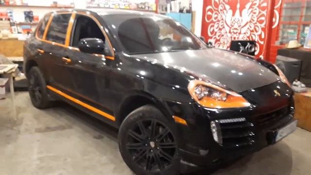 Porsche Cayenne /Порш Каен тюнинг кузова + фары покраска+ поклейка ЖЕСТЬ! студия Автолайт Tm OLLO