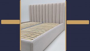 Кровать в постельных тонах Страйк / Straic