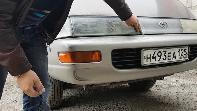 Полировка фар зубной пастой или полиролью и шлиф машинкой