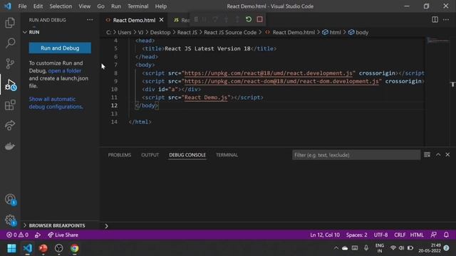 React JS Tutorial | Add React In One Min | Allow File URL Access To Dev Tool | Upgrade To React 18