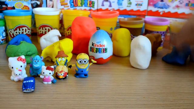 10 Play-Doh Kinder Surprise Disney Pixar Cars Angry Birds Thomas and Friends Marvel Surprise eggs смотреть онлайн