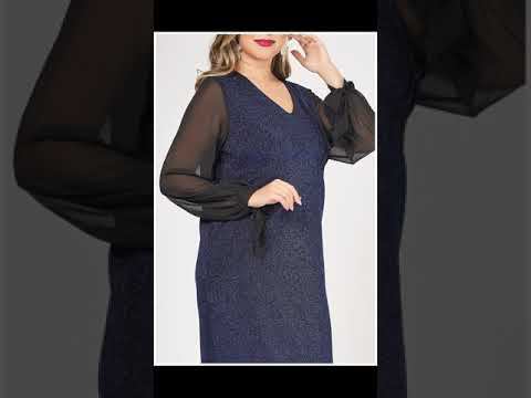 НАРЯДНОЕ ПЛАТЬЕ ДЛЯ ПОЛНЫХ ЖЕНЩИН-РАЗМЕРЫ ОТ 48 ДО 70/ELEGANT DRESS FOR FULL -SIZES FROM 48 TO 70