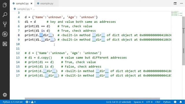'=' Vs' is' & '==' Vs 'copy' Method In Dictionary смотреть онлайн