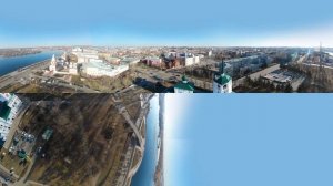 Город Иркутск с воздуха в 360 видео360°   The city of Irkutsk from the air in 360 video360 °