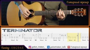TERMINATOR 2 theme I Fingerstyle Guitar Tutorial TABS