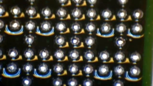 019 Под микроскопом смотрим на качество запайки шаров BGA GeForce GTX-570 смотреть онлайн