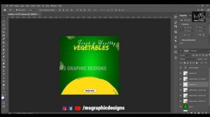 Vegetables Banner Design in Photoshop | Social Media Banner Design | MS Graphic Designs