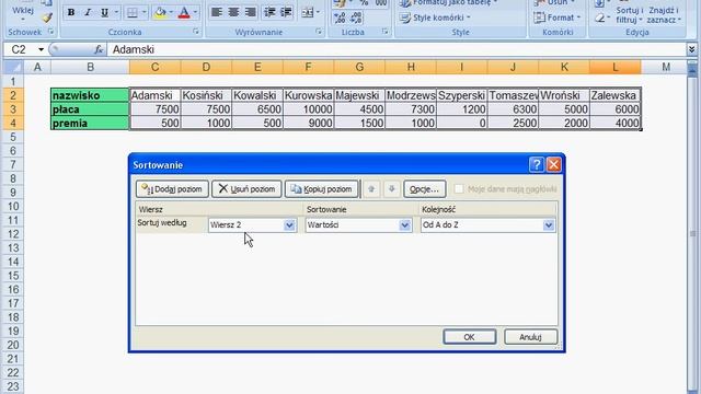 Sortowanie - Excel 2007 - ExcelSzkolenie.pl смотреть онлайн