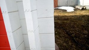 Двойной брус. Двойной шпунт.  Полый брус. Превью. Строим дом.