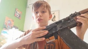 обзор макета АК-74, сделанного из фанеры.
