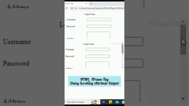 HTML IFrame Tag and its Attributes | iframe tag #htmltutorial #htmlcourse #htmlbeginners