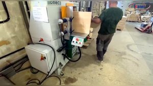 Нарезка прямого ящичного шипа на шипорезном станке OMEC F10/900