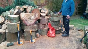Fiskars X10 X11 X17 X21 X27 axes Versus Green English Oak (part 3)