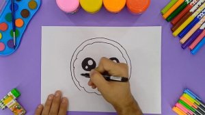 How to Draw a Cute Pizza ??|Painting and Coloring for Beginners | CUTE DRAWING