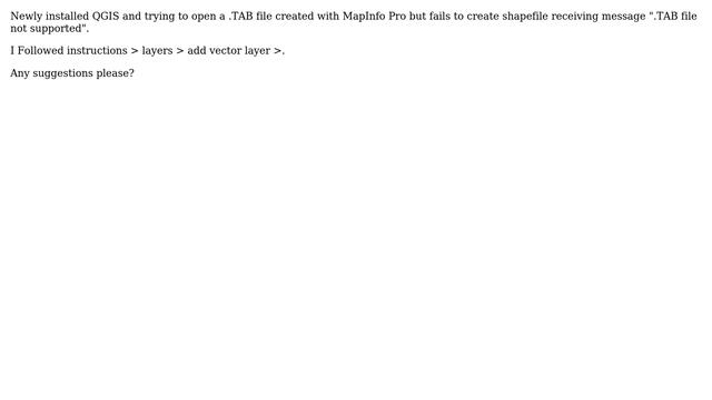 GIS: Cannot open MapInfo created .TAB files in QGIS смотреть онлайн