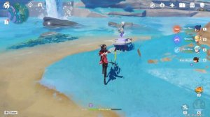 Genshin Impact ● Эл. стрелки и мешающие эл. феи на востоке о. Ватацуми, рядом с знаком Риндзо.