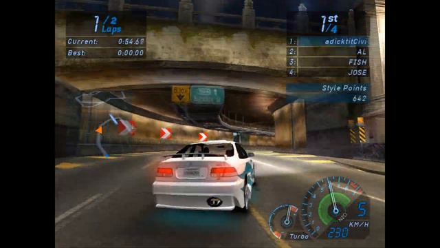 NFSU - Race 54 - Civic смотреть онлайн