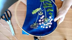 Вышивка зонтичных. Соцветия 4 часть. Umbrella embroidery. Inflorescences 4 part.