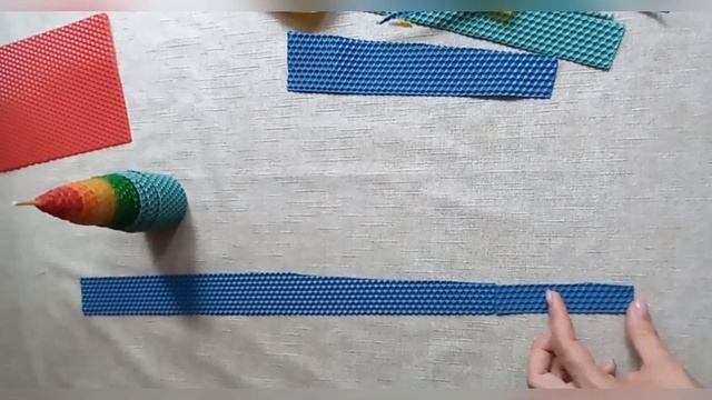 Чакровые свечи-конусы "Радуга" из цветной вощины своими руками. DIY