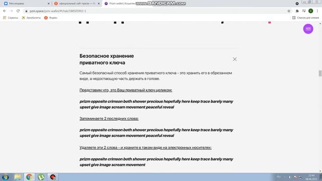 РОЙ Клуб. PRIZM. Рассматриваем пошаговую инструкцию по созданию кошелька  PRIZM. Часть 1