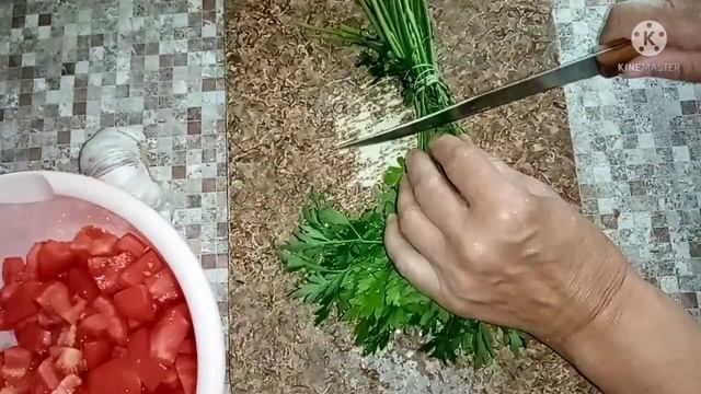 Мой любимый "ДАЧНЫЙ САЛАТИК С БАКЛАЖАНАМИ.