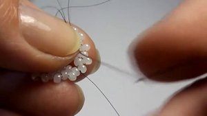 Как спрятать нитку. Мастер класс бисер для начинающих.
