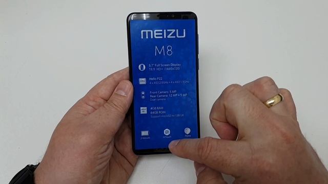MEIZU M8 M813H blue bar on screen, unpacking / синяя полоса на экране, распаковка смотреть онлайн