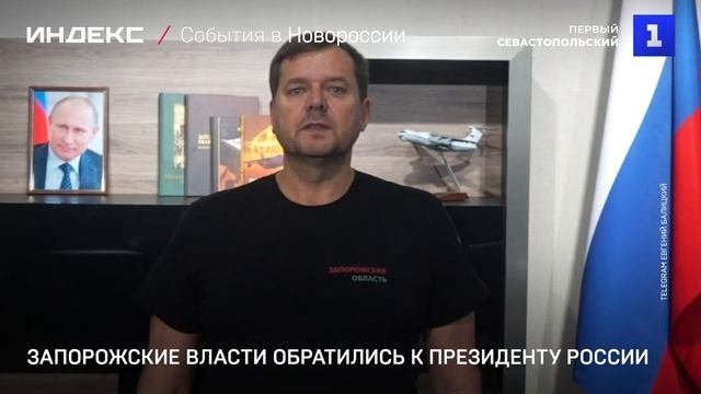 Запорожские власти обратились к президенту России