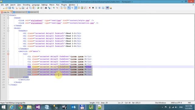 #1 CSS3 Tutorial - Animation.css Library