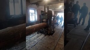 Пилорама Р63 бревно на лафет