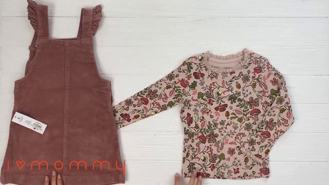 Комплект з вельветовим сарафаном для дівчинки від George смотреть онлайн