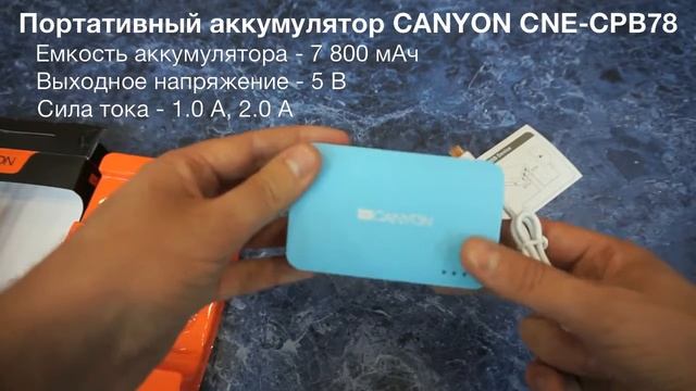 Портативный аккумулятор CANYON CNE-CPB78
