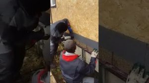 Монтаж мягкого фасада)))